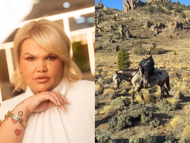 Após perder 50 kg, Thais Carla anda de cavalo pela 1ª vez: “Realizando um sonho”