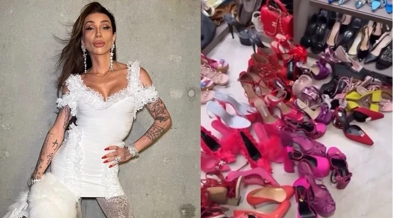 Maya Massafera choca ao fazer 'limpa' de sapatos: “Me recuso a ter mil pares”