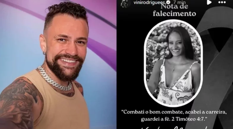 Ex-BBB Vinicius anuncia morte da mãe de sua filha caçula de apenas 10 meses
