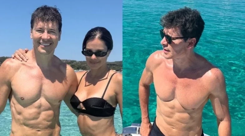 Rodrigo Faro e Vera Viel exibem corpos malhados durante viagem à França