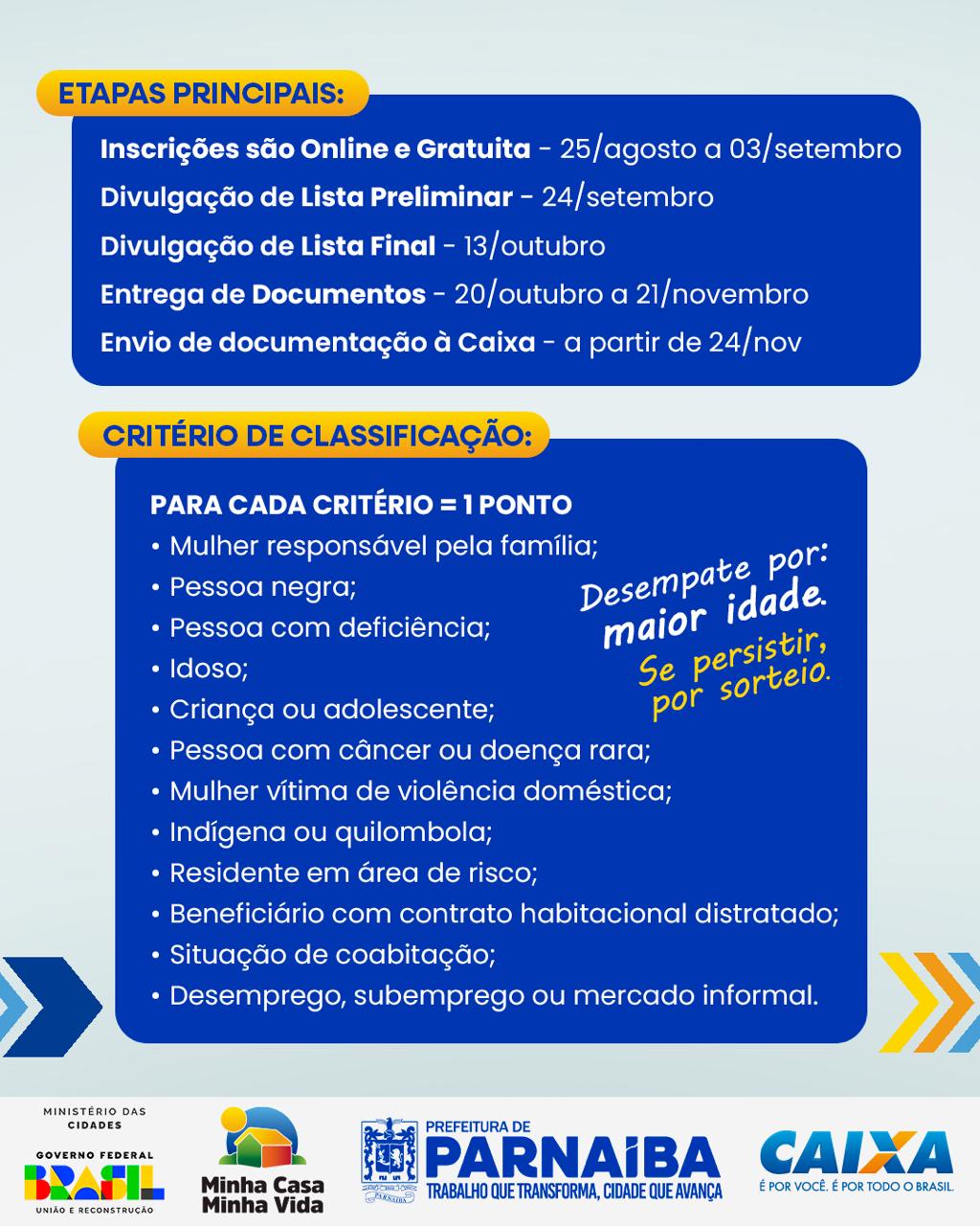 Prefeitura de Parnaíba divulga informações do edital para inscrições no Programa Minha Casa, Minha Vida - Imagem 3
