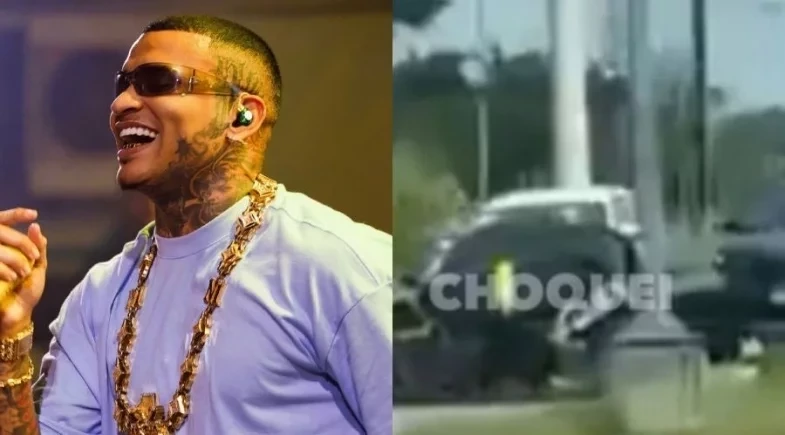 Porsche do influenciador Anderson Neiff colide contra poste em Pernambuco