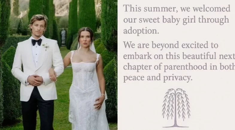 Millie Bobby Brown, de ‘Stranger Things’, anuncia chegada da primeira filha