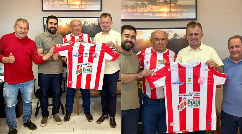 Prefeito recebe diretoria do Caiçara e discute apoio ao clube na Série B do Piauiense