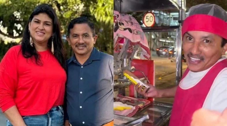 Manoel Gomes surge vendendo churros na rua e web aponta indireta para ex