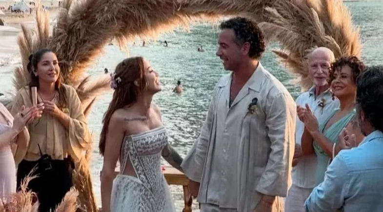 Marco Luque e Jéssica Correia se casam em cerimônia ao ar livre em Fernando de Noronha