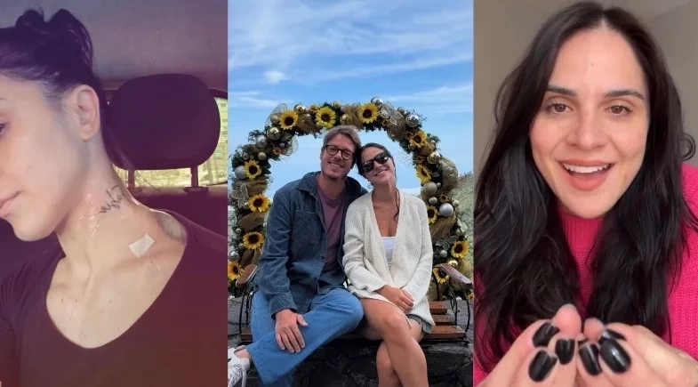 Namorada de Fábio Porchat desmente que tatuou nome do humorista no pescoço