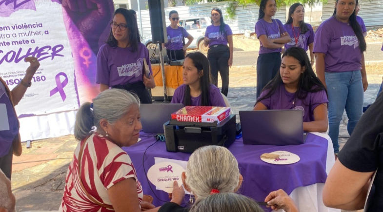 Prefeitura de Uruçuí encerra programação do Agosto Lilás com ação de serviços e conscientização