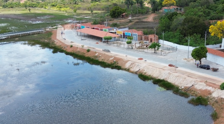Cobertura da Orla do Açude avança em Nossa Senhora de Nazaré