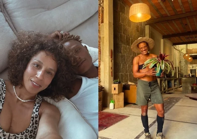 Marido de Thalita Carauta exibe tanquinho e ganha elogios na web