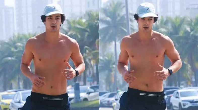 Pedro Waddington, o Tiago de 'Vale Tudo', ostenta tanquinho em orla do Rio