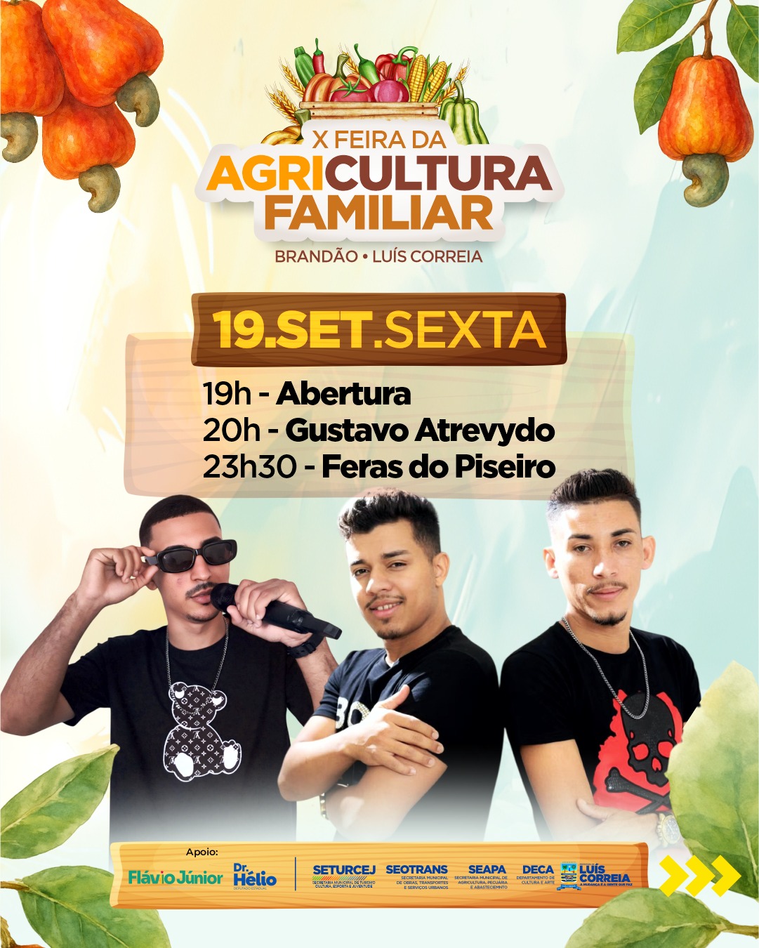 Prefeitura de Luís Correia divulga atrações da 10ª Feira da Agricultura Familiar do Brandão - Imagem 1