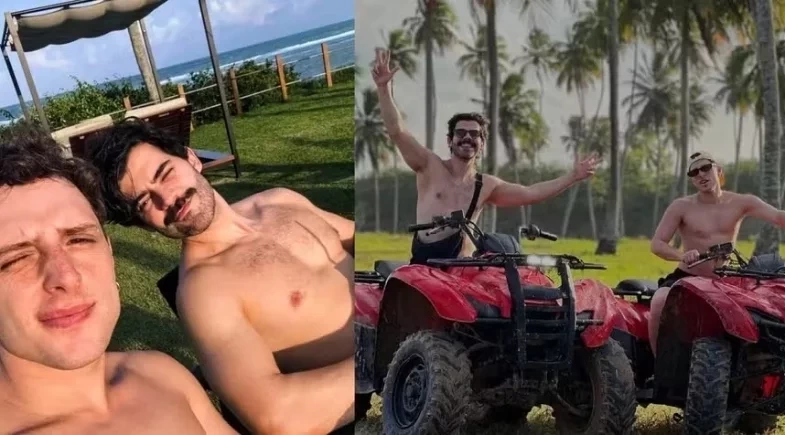 Diego Martins curte lua de mel com novo namorado em Pernambuco