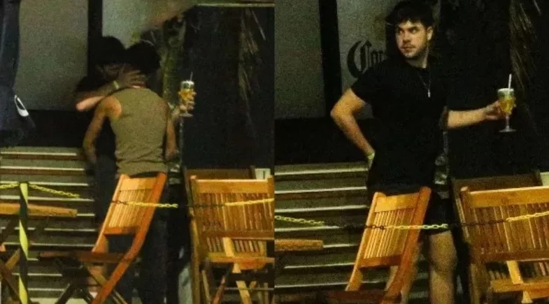 Álvaro é flagrado beijando ator de 'Vale Tudo' em quiosque no Rio de Janeiro