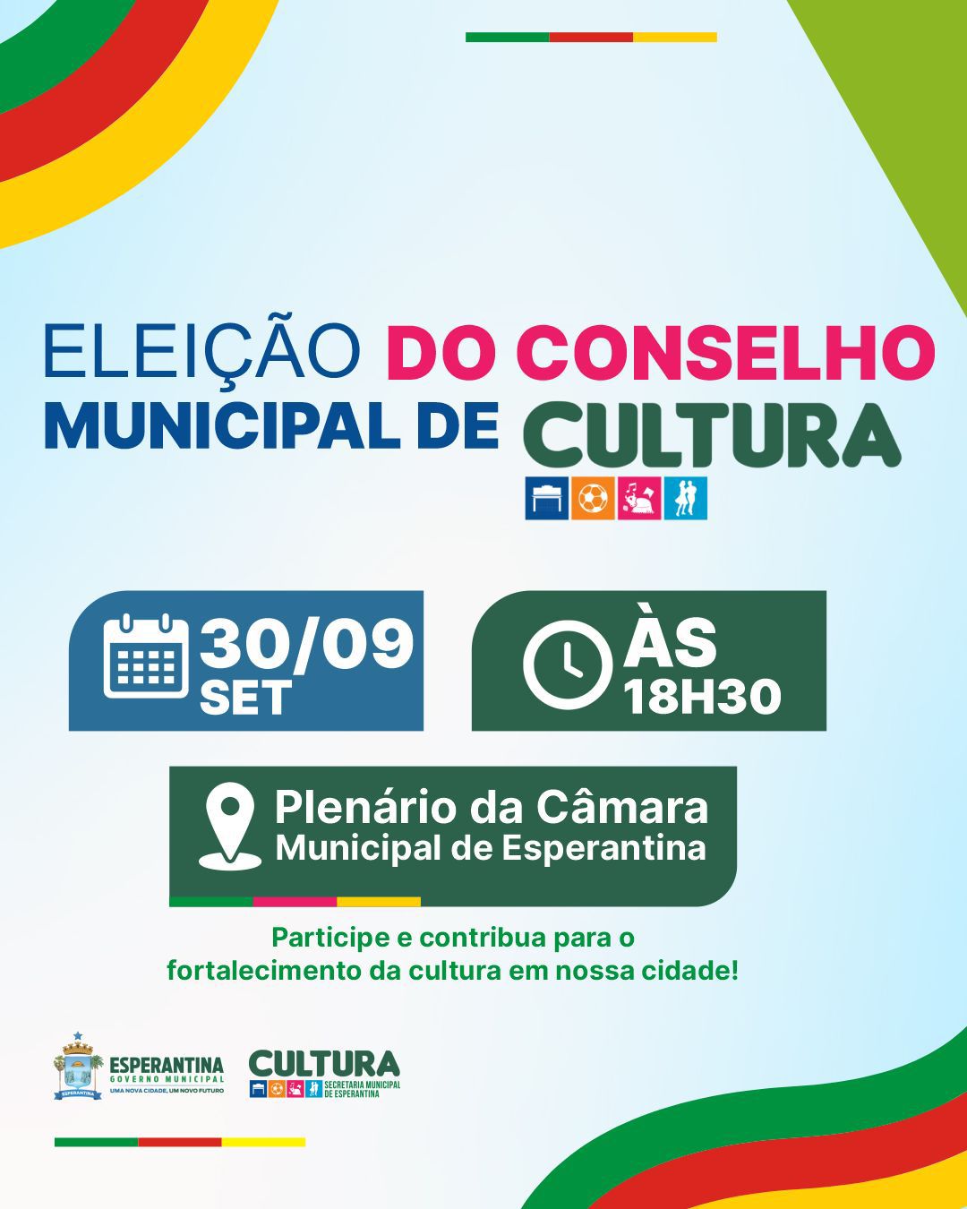 Assembleia do Conselho Municipal de Cultura acontece em Esperantina no dia 30 de setembro - Imagem 1