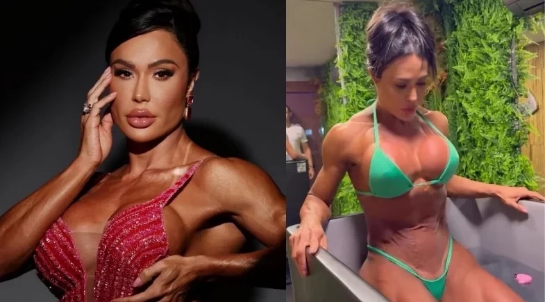 Gracyanne Barbosa sofre com água gelada em banheira após perder 15 kg