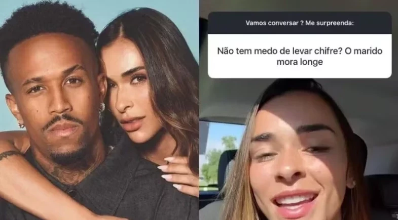 Tainá Castro revela se tem medo de 'levar chifre' de Éder Militão