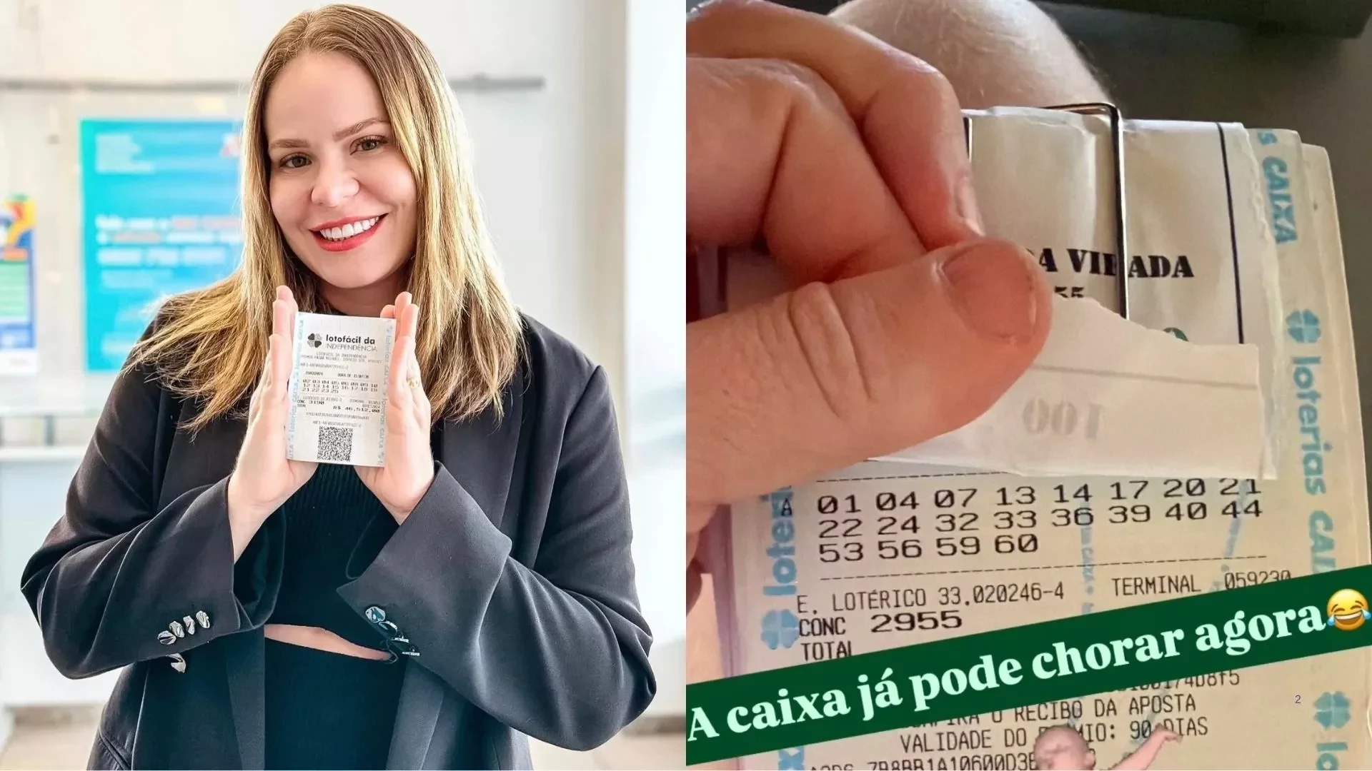 Paulinha Leite acerta quina da Mega da Virada e soma mais um prêmio nas loterias