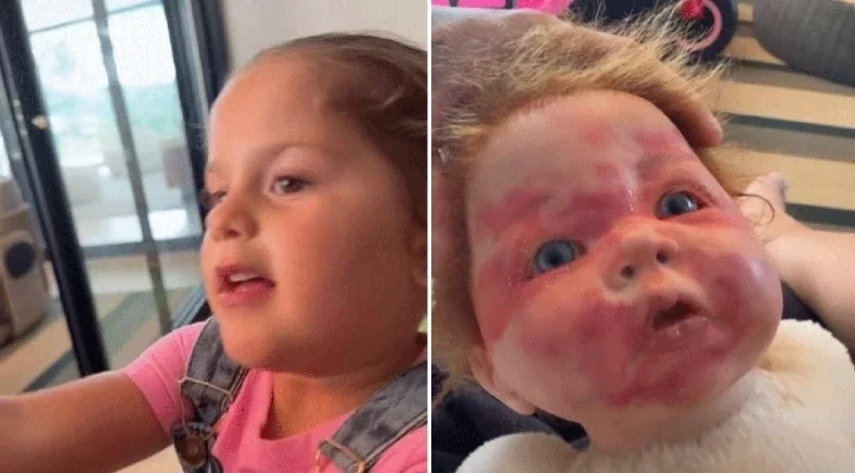 Zé Felipe mostra make que Maria Flor fez em boneca e reação ‘sincerona’ diverte o pai