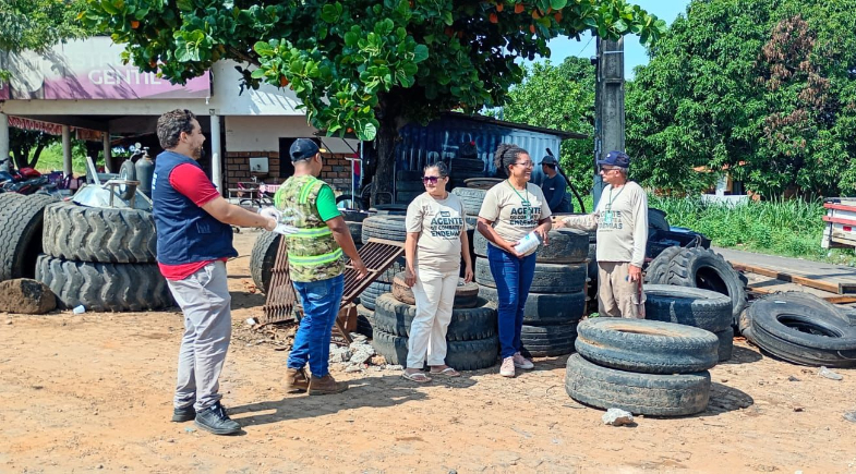 Prefeitura de Amarante intensifica ações de combate à dengue com recolhimento de pneus