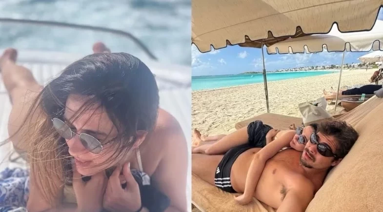Tata Werneck posa de biquíni e ganha elogio ousado de Rafa Vitti