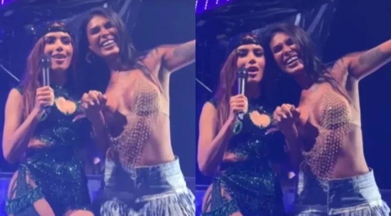 Pocah sobe bêbada ao palco de Anitta e expõe passado: “8 anos sem se falar”
