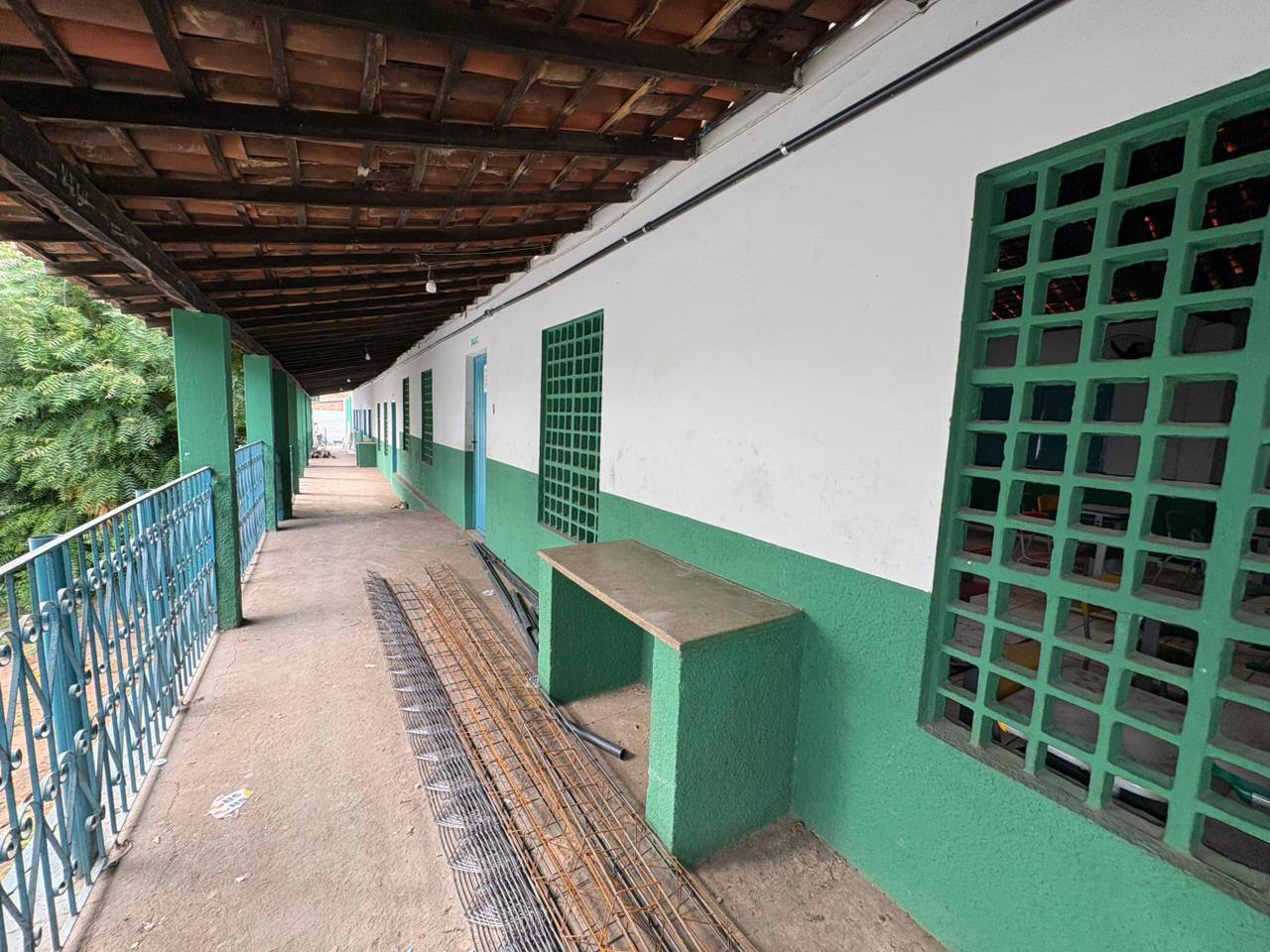 Obras na Escola do Bairro Cristo Redentor./Foto: AscomObras na Escola do Bairro Cristo Redentor./Foto: Ascom