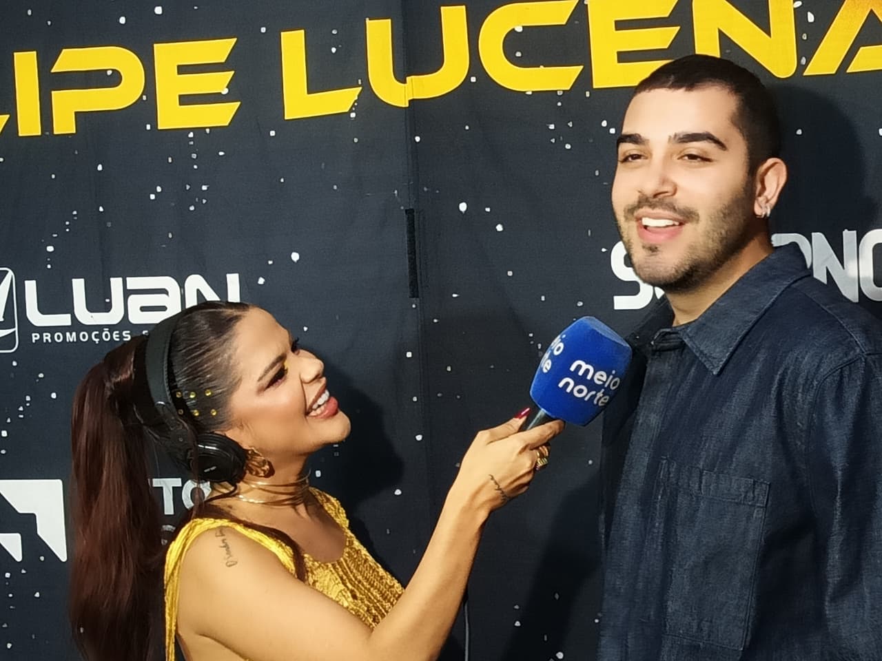 Lipe Lucena concede entrevista para a TV Meio Norte - Foto: Saymon Lima