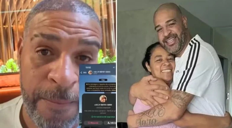 Mãe de Adriano Imperador cai em golpe de R$ 15 mil  e ex-jogador ameaça: “É melhor devolver”
