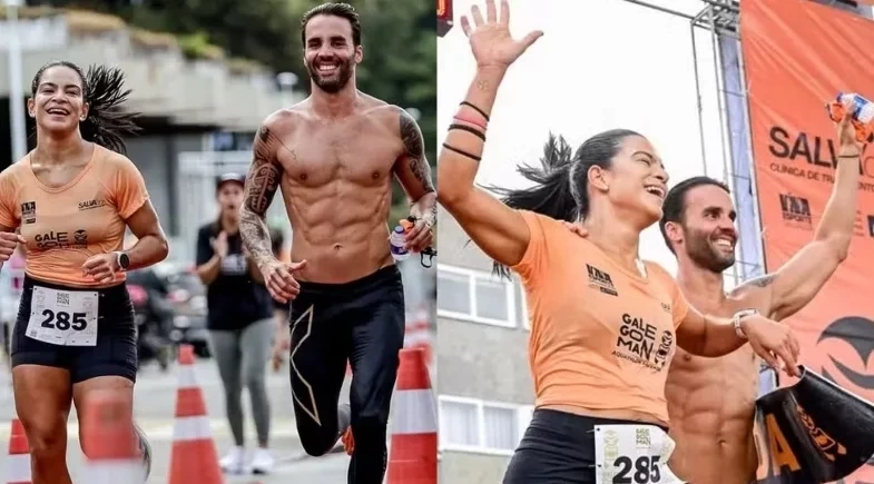 Ex-marido de Ivete Sangalo participa de competição em Salvador acompanhado de médica