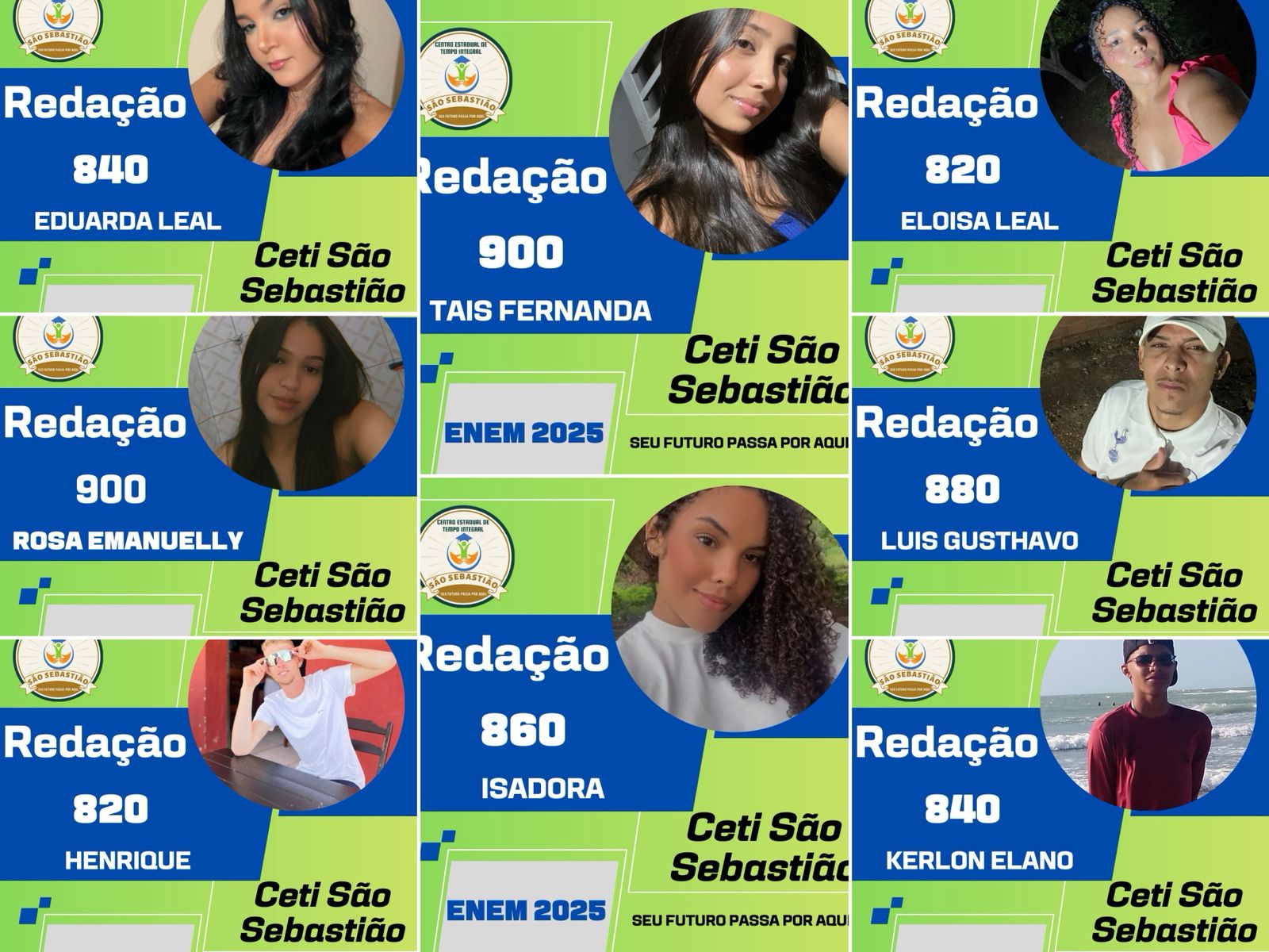 Estudantes destaques no ENEM - Foto: Prefeitura de Tanque do Piauí