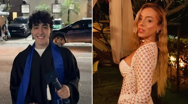 Enzo Rabelo, filho de Bruno, é criticado ao assumir namoro com influenciadora 10 anos mais velha