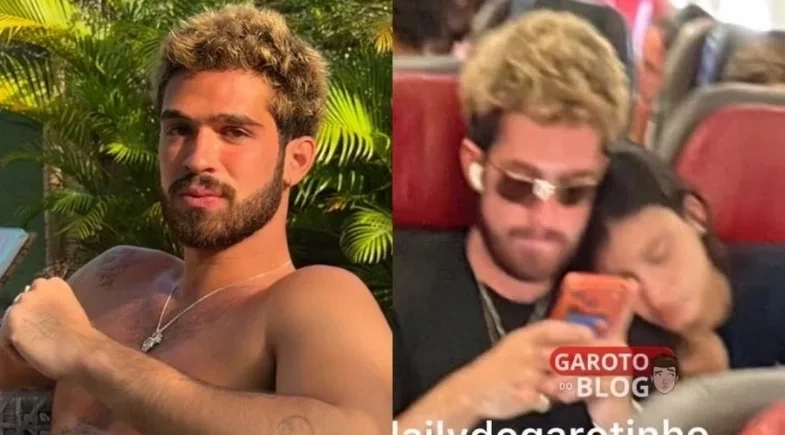 João Guilherme é flagrado em momento íntimo com novo affair durante voo