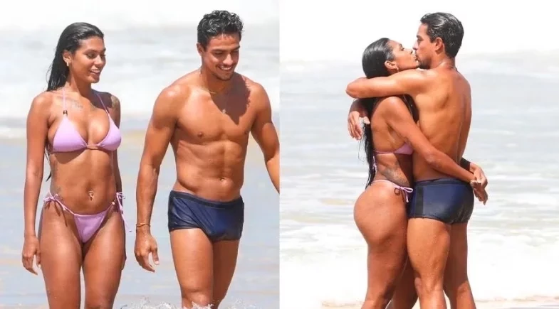 Pocah curte dia de praia com ex-jogador e aumenta rumores de affair