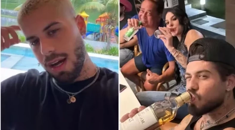 Zé Felipe revela decisão de reduzir consumo de álcool:“Tem que ir com calma”