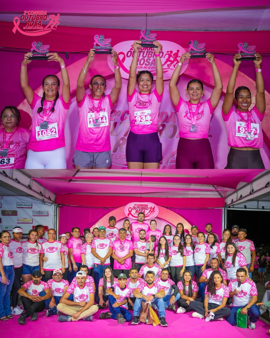 Prefeitura de Lagoa do Barro realiza 2ª Corrida Outubro Rosa com foco na prevenção do câncer de mama | Divulgação/Ascom