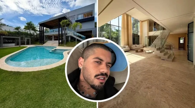 Piscina com telão, elevador e seis suítes: conheça a mansão de R$ 24 milhões de Zé Felipe
