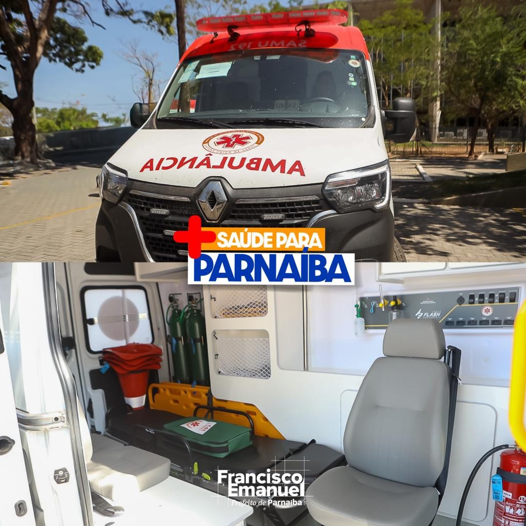 Parnaíba recebe nova ambulância para reforçar atendimento do SAMU - Divulgação/ASCOM