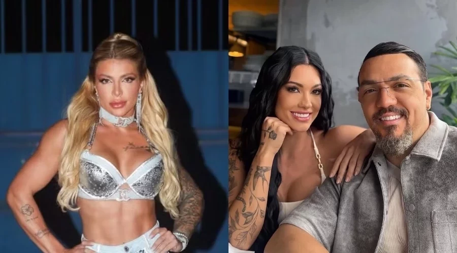 Nicole Fagundes posa com look cravejado após polêmica com Belo e Rayane