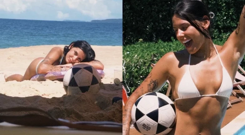 Ana Castela exibe corpão e posa de biquíni cavado nas redes sociais