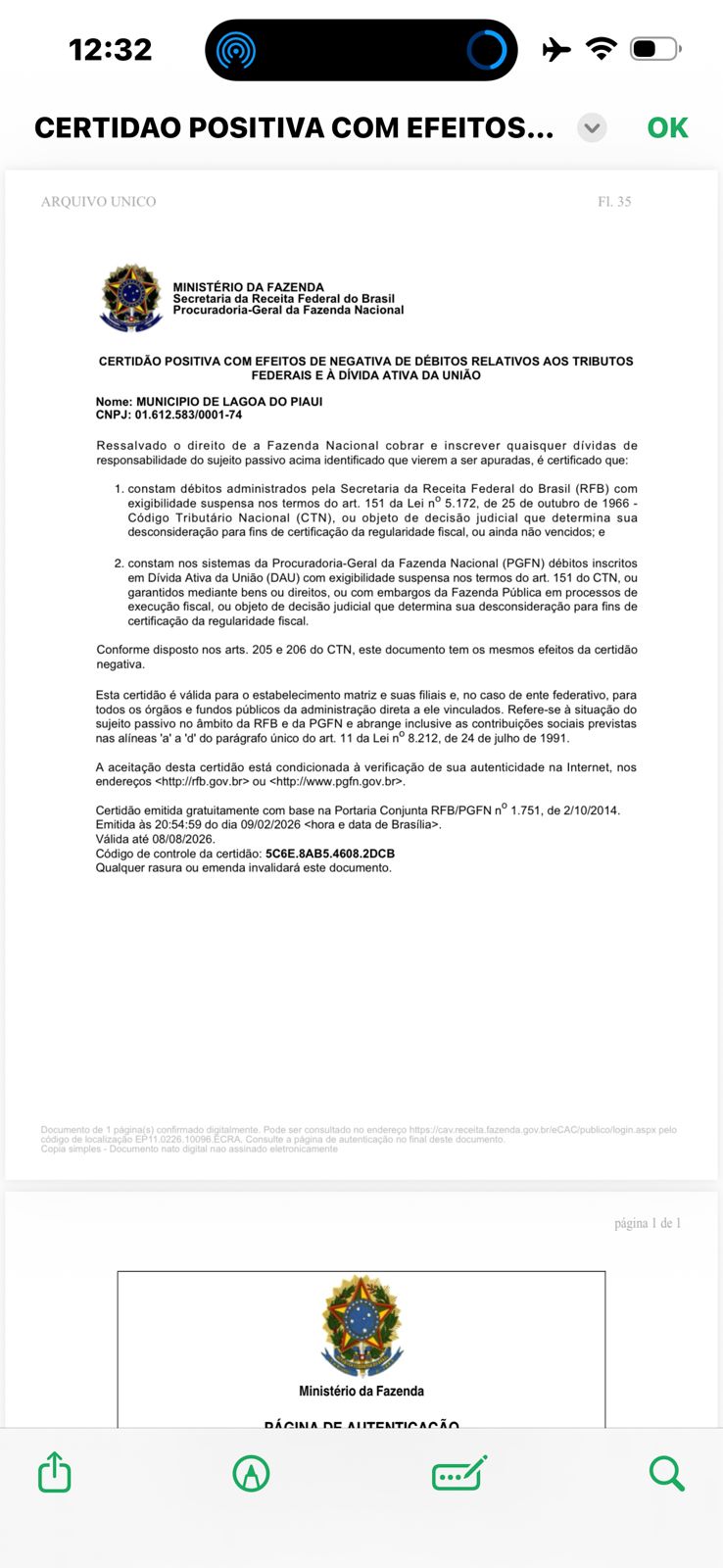 Lagoa do Piauí conquista Certidão Positiva com Efeitos de Negativa junto à Receita Federal após anos - Imagem 2