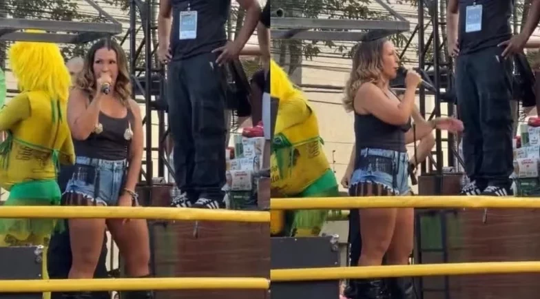 Valesca Popozuda improvisa show após problemas com trio elétrico em BH