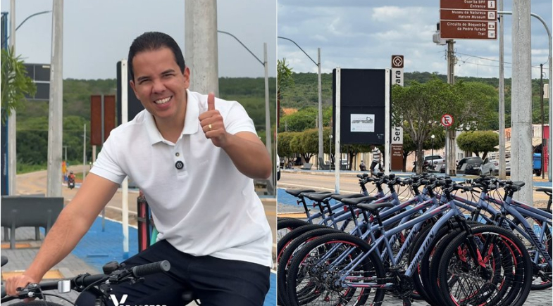 Prefeito Victor Carvalho anuncia bicicletas públicas gratuitas para moradores e turistas em Coronel José Dias