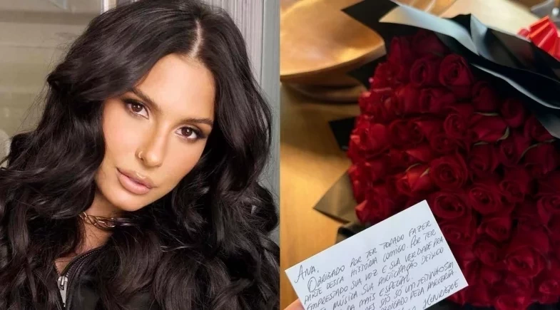 Ana Castela ganha buquê de flores de cantor sertanejo; veja quem enviou
