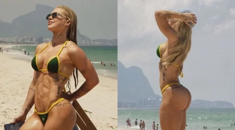 Virginia Fonseca ostenta corpo sarado em dia de praia com os filhos no Rio
