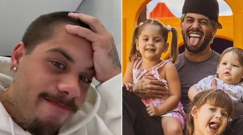 Longe dos filhos, Zé Felipe posta foto chorando: “Tem dias que pesa mais”