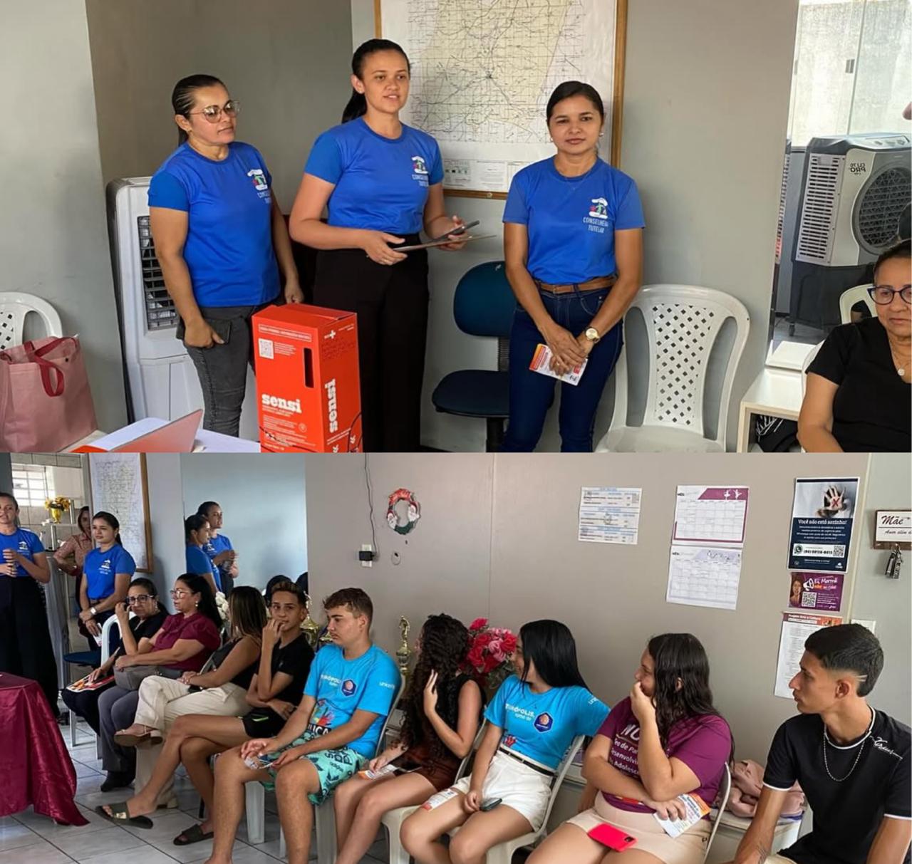 Ação preventiva com os participantes do NUCA reforça orientações e cuidado com a saúde dos adolescentes - Foto: ASCOM