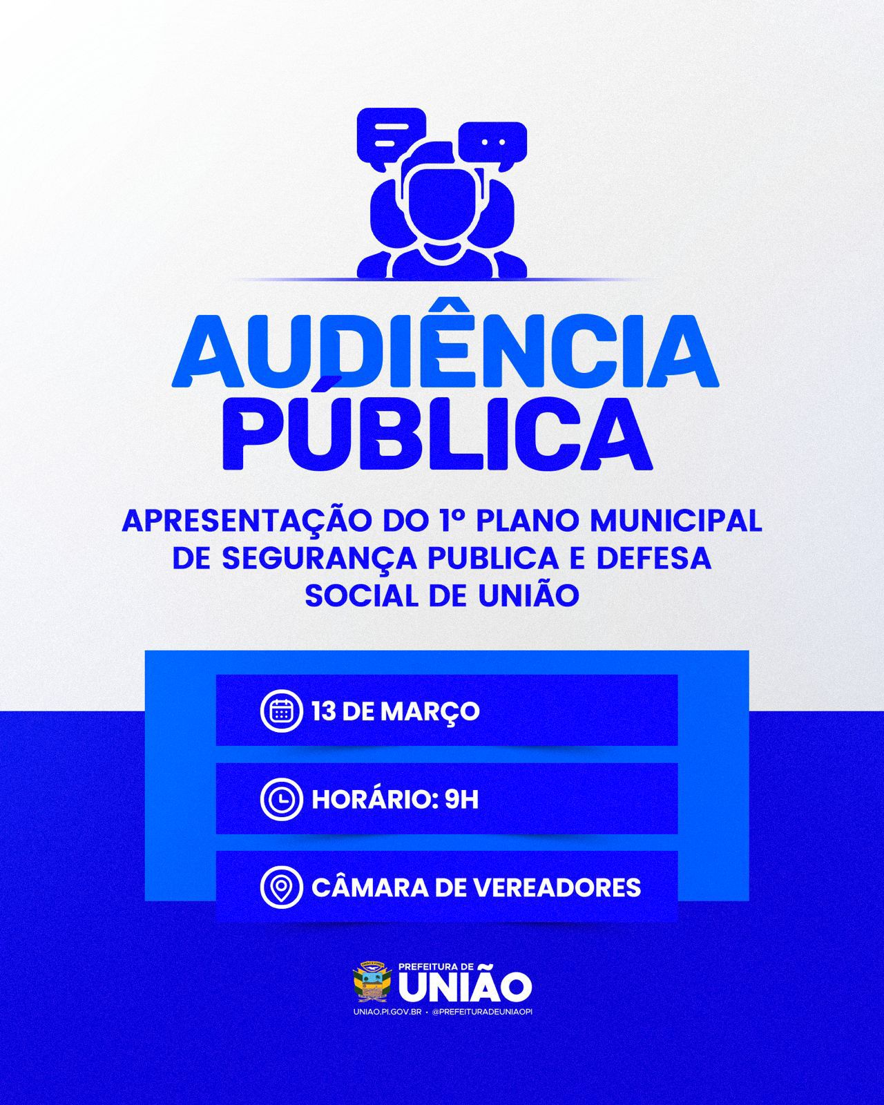 Prefeitura de União realiza audiência para apresentação do 1º Plano Municipal de Segurança Pública e Defesa Social - Imagem 1