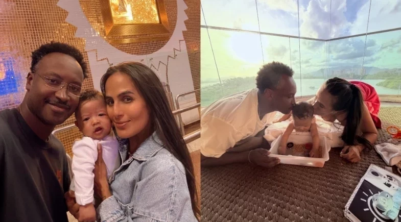 Filho de Carol Peixinho e Thiaguinho rouba a cena em novas fotos da família
