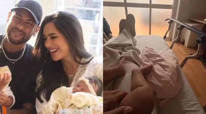 Mel, filha de Neymar e Bruna Biancardi, é levada às pressas para o hospital